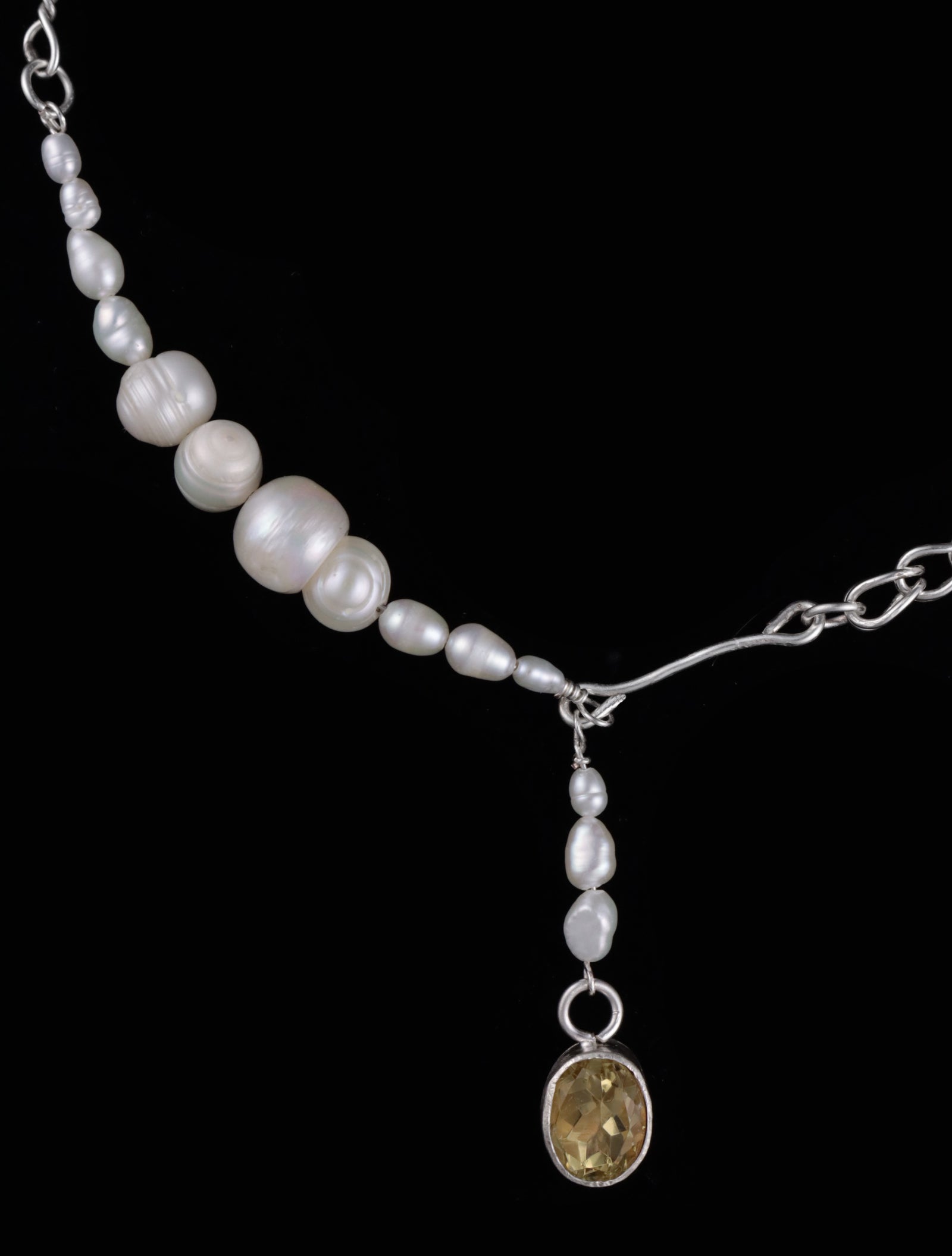 Pearl Citrine Necklace