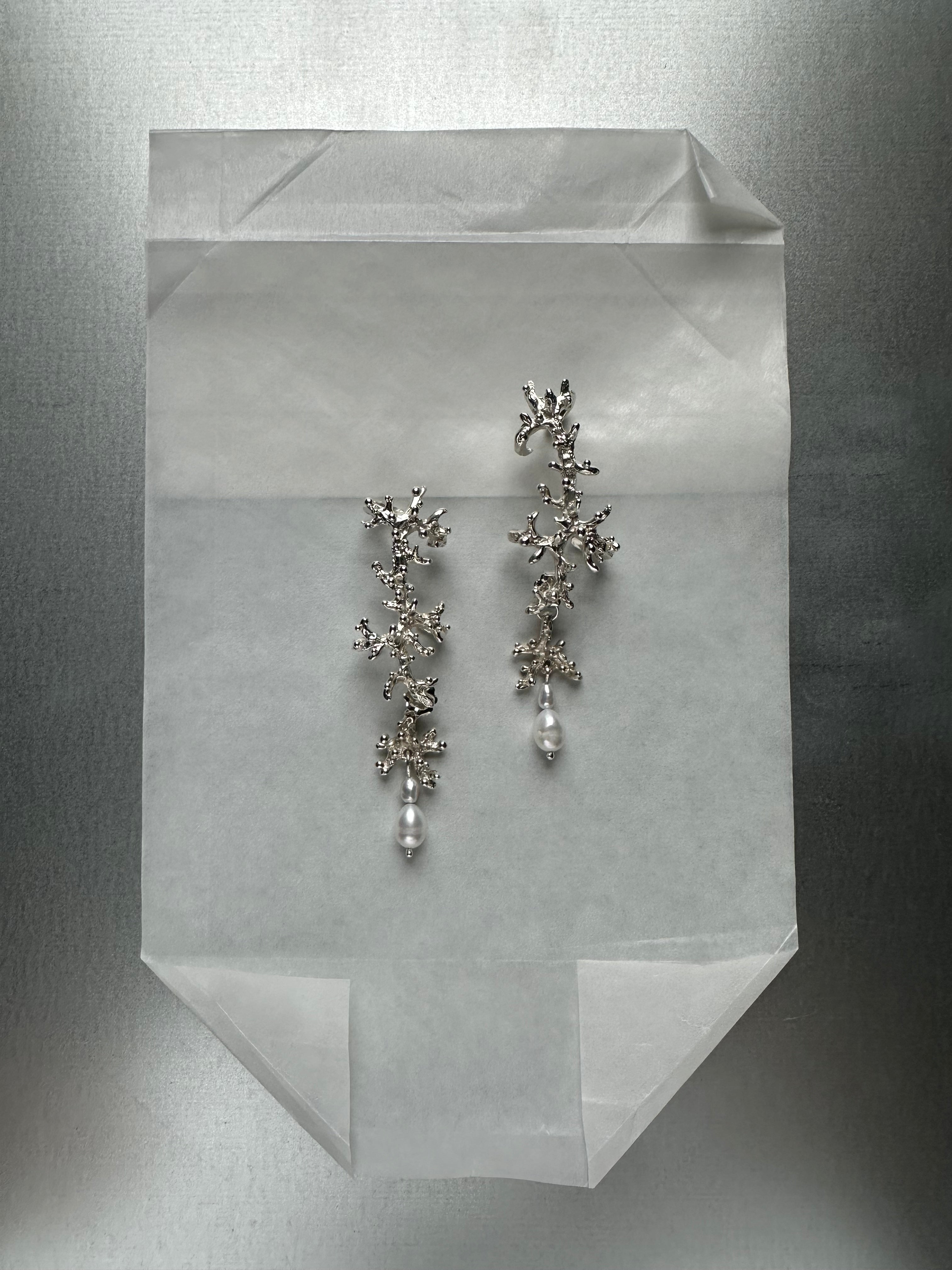 Maya Ear Climbers with Pearls